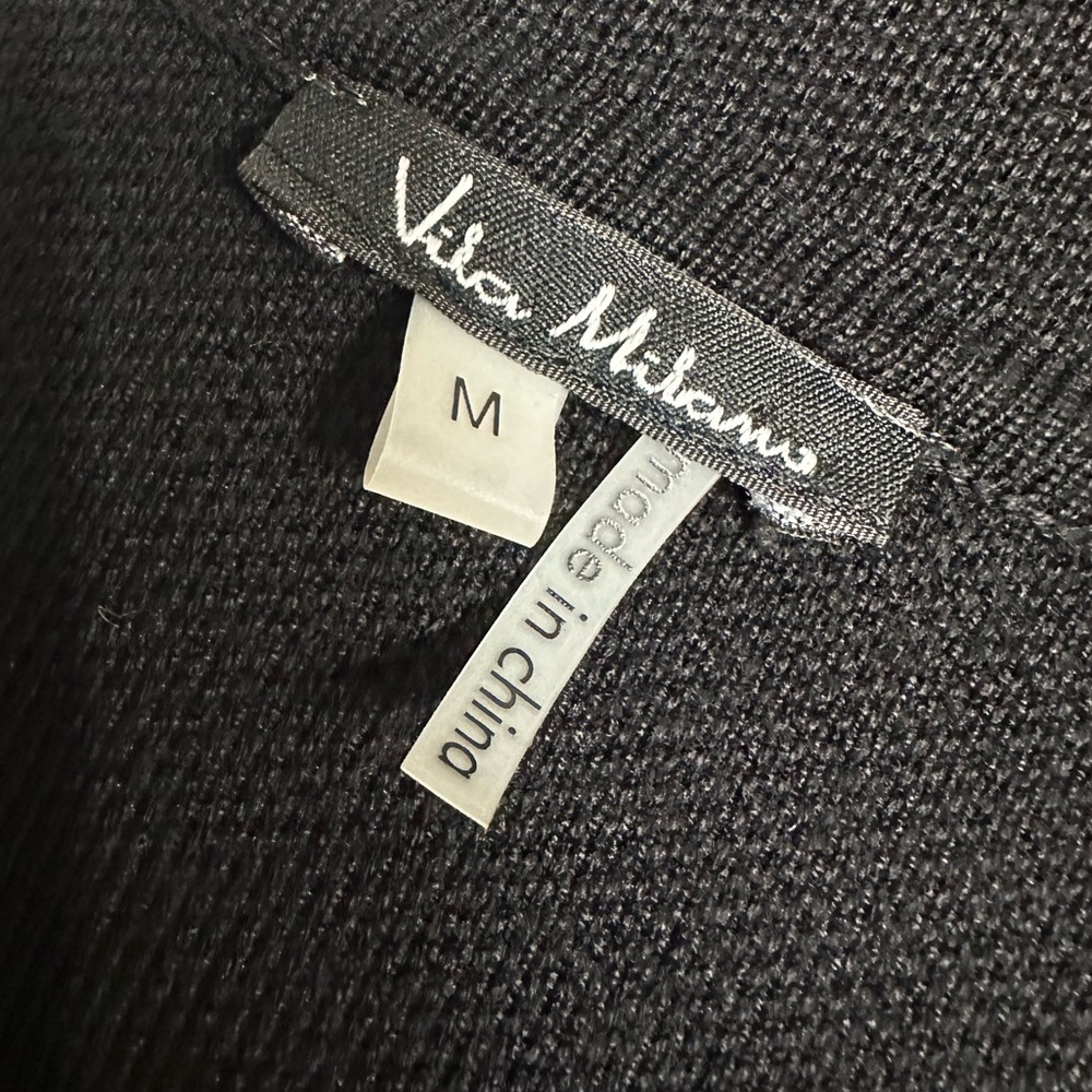 VILA MILANO / Black Long Cardigan / Medium / Goth Preppy Whimsygoth Office - Picture 8 of 9